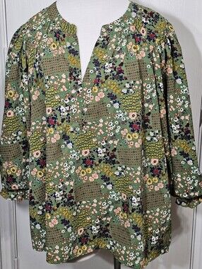 My Danielle ditsy floral print blouse balloon sleeves XL